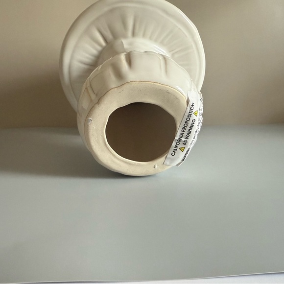 Elegant White Ceramic Mushroom Sculpture - Picture 5 of 5